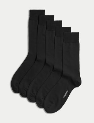 Autograph Mens 5pk Cotton Socks - 6-8.5 - Black, Black