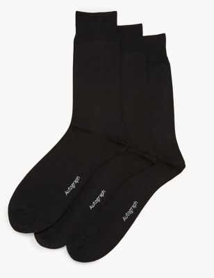  Lot de 3 paires de chaussettes en modal et coton Pima - Black