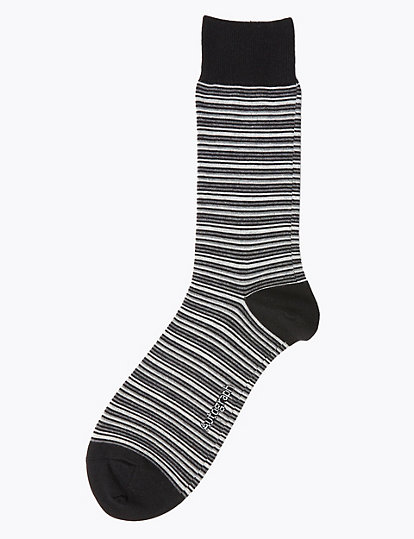 Striped Modal Pima Cotton Socks