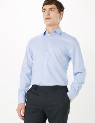 Slim Fit Easy Iron Shirt with Stretch | M&S Collection | M&S