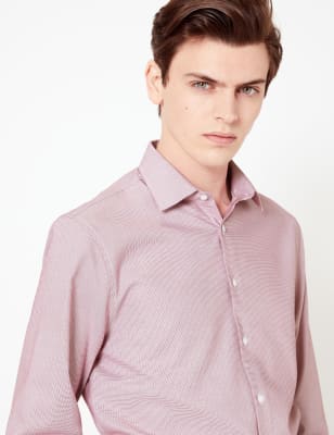 Slim Fit Easy Iron Shirt with Stretch