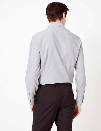 Slim Fit Easy Iron Shirt with Stretch