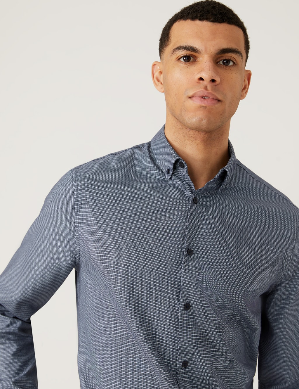 Regular Fit Stretch Textured Shirt image 1