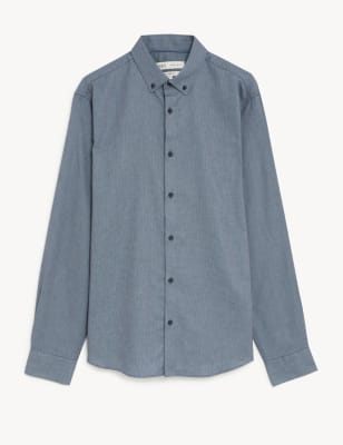 Regular Fit Stretch Textured Shirt