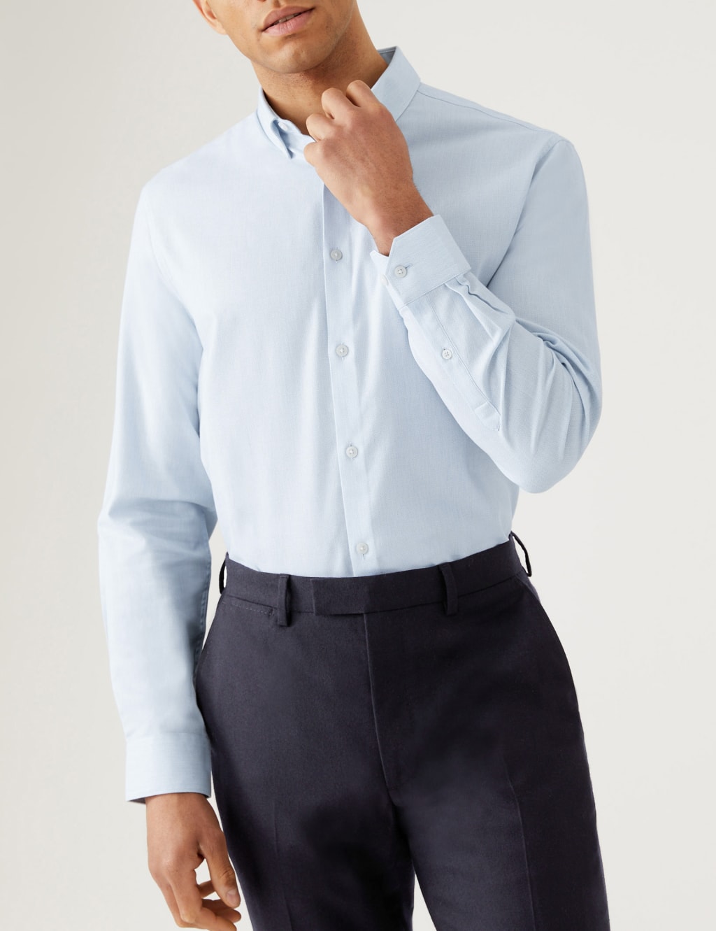 Regular Fit Stretch Textured Shirt image 1