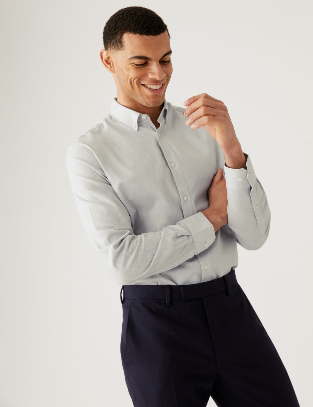 Regular Fit Stretch Textured Shirt image 6