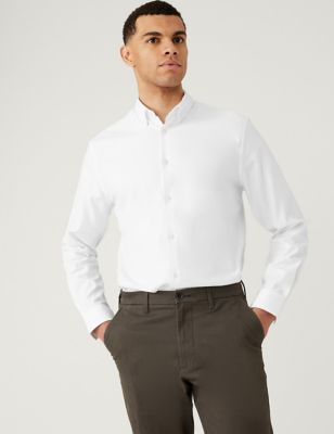 Regular Fit Stretch Textured Shirt | M&S SA