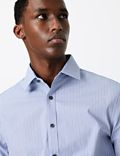 Slim Fit Striped Shirt with Stretch
