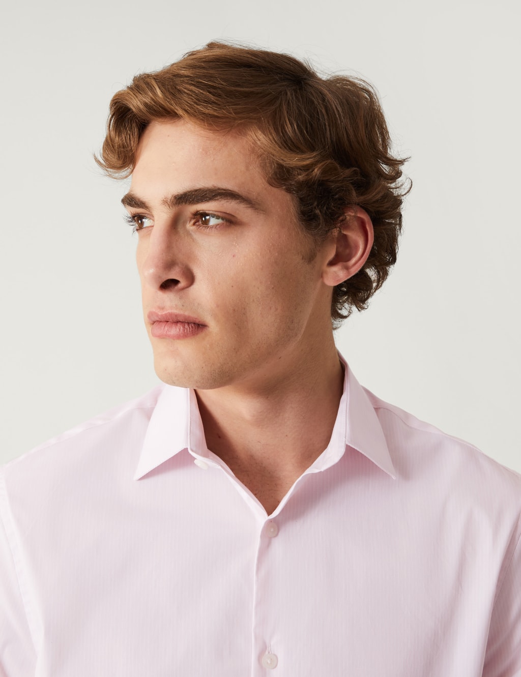 Slim Fit Cotton Rich Stretch Striped Shirt image 4