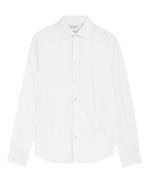 

Autograph Camisa ajustada elástica de algodónMens - White, White