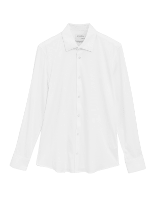 

Mens Autograph Slim Fit Jersey Cotton Shirt - White, White