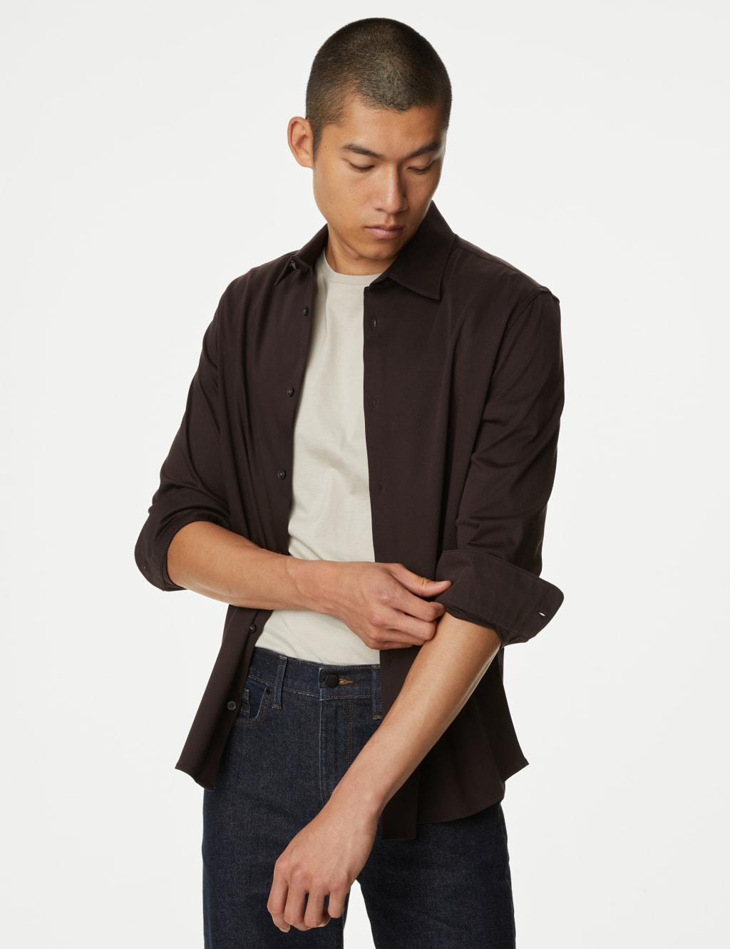 Slim Fit Jersey Cotton Shirt image 1