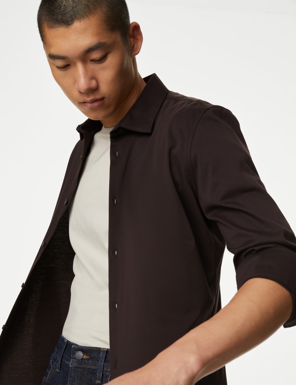 Slim Fit Jersey Cotton Shirt image 4