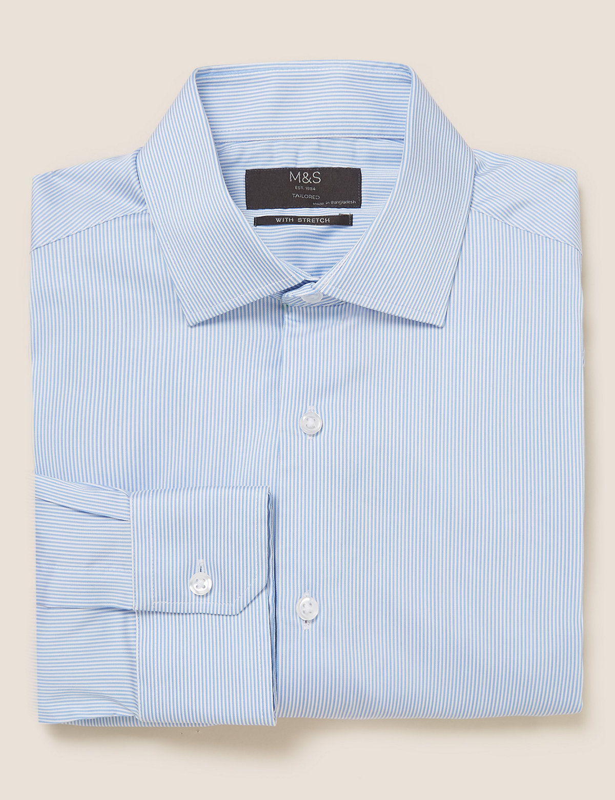 Tailored Fit Striped Stretch Shirt
