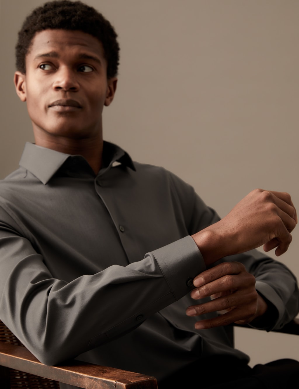 Slim Fit Easy Iron Cotton Rich Shirt image 7