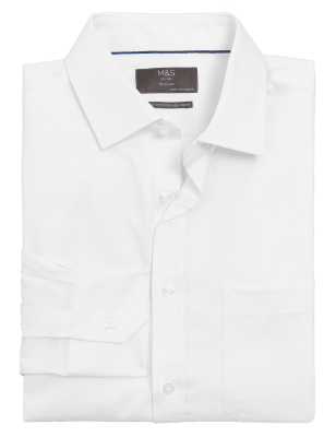 

Mens M&S Collection Regular Fit Non Iron Cotton Twill Shirt - White, White