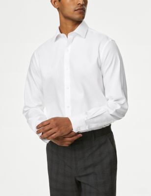 Camisa de corte estándar de algodón sin planchado - ES
