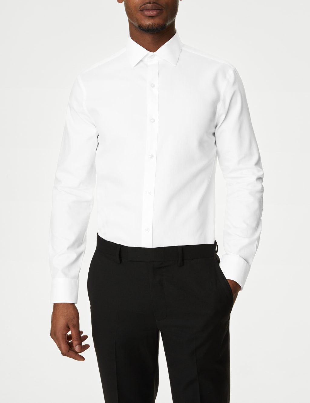 Men's White Formal Shirts M&S