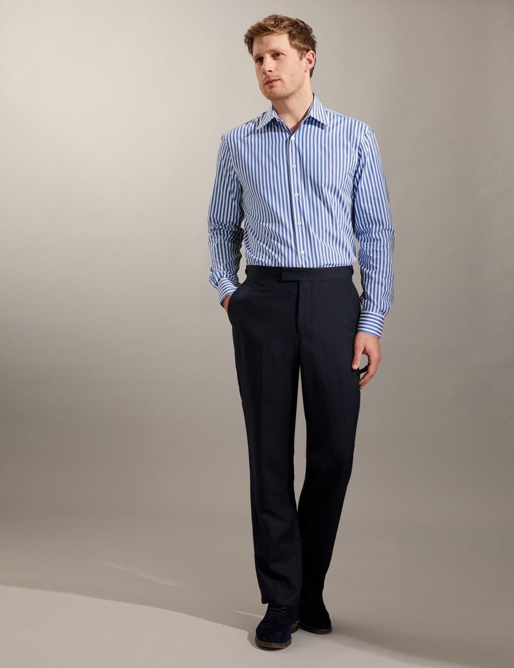 Regular Fit Pure Cotton Striped Shirt image 4