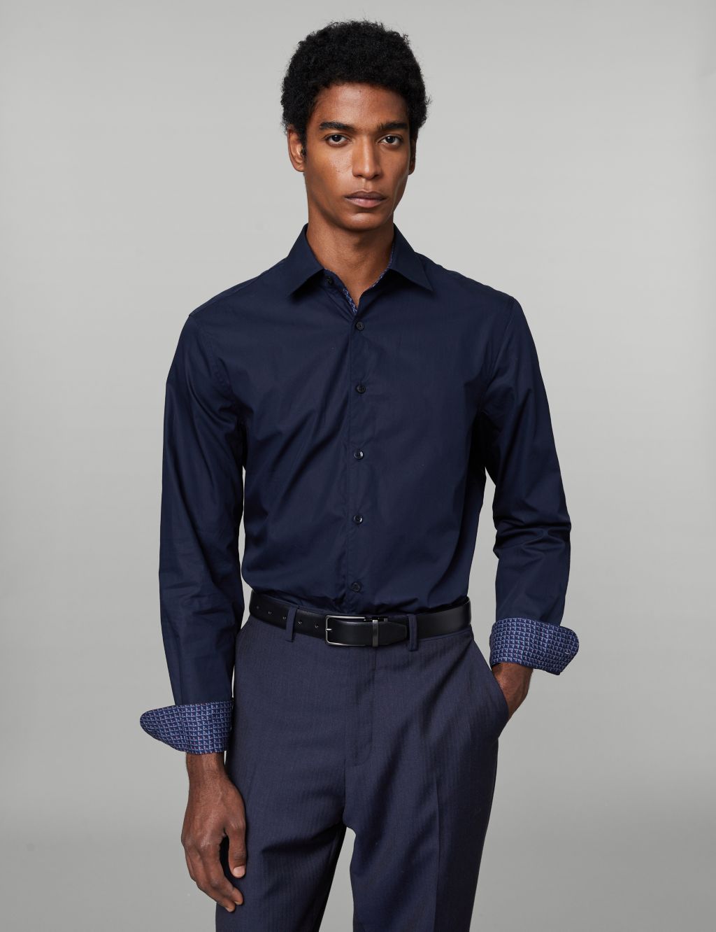 Tailored Fit Pure Cotton Shirt image 1