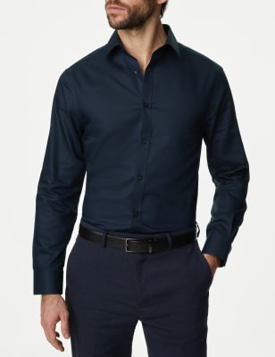 Slim Fit Non Iron Pure Cotton Twill Shirt M&S HK