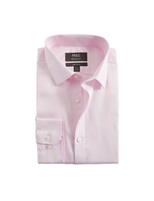 

Mens M&S Collection Regular Fit Pure Cotton Shirt - Light Pink, Light Pink