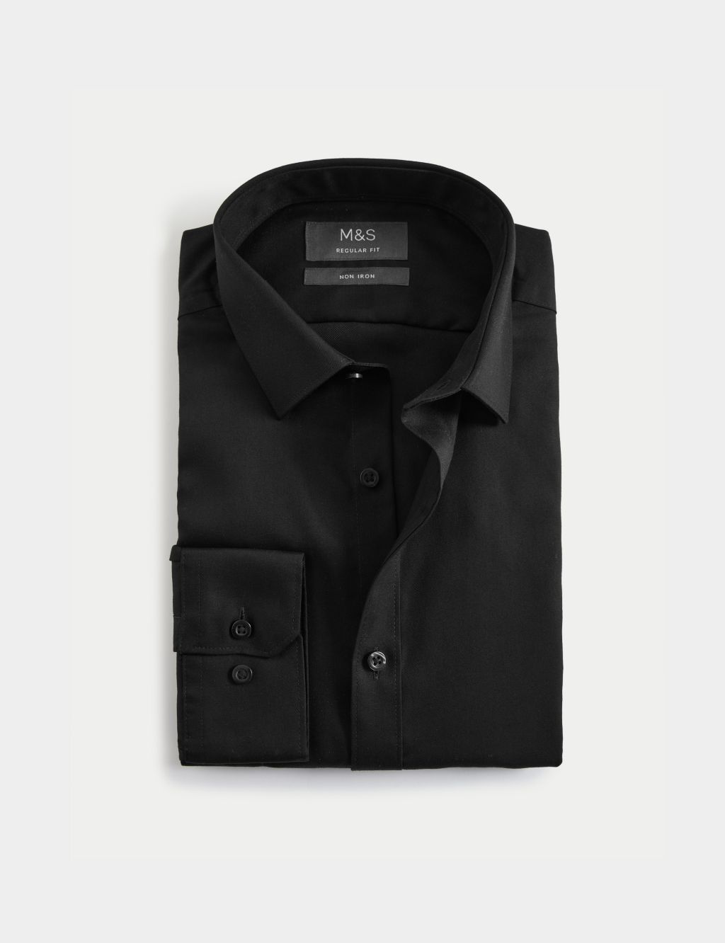 Gucci Solid Black Dress Shirt Size 42 / 16,5 U.S. Fitted