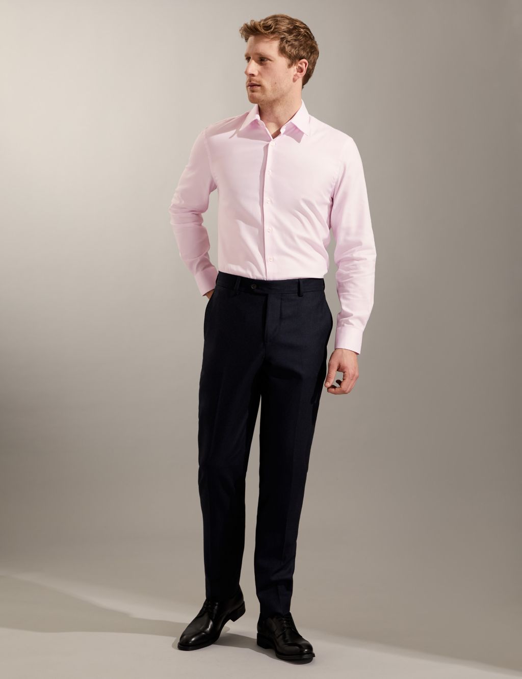 Tailored Fit Pure Cotton Textured Shirt image 3
