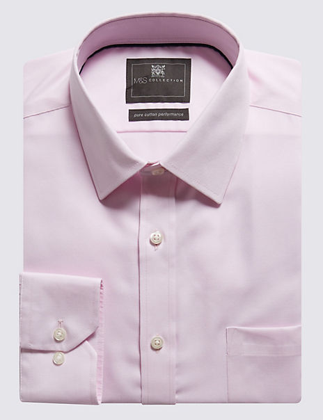 Pure Cotton Non-Iron Regular Fit Shirt | M&S Collection | M&S