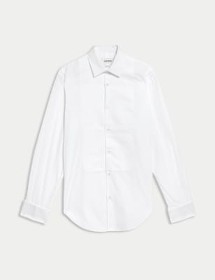 

JAEGER Camisa de vestir de ajuste estándar con pechera Marcella de algodónMens - White, White