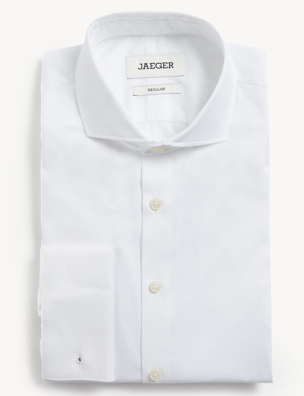 Regular Fit Pure Cotton Shirt With Double Cuff image 2