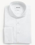 Tailored Fit Pure Cotton Shirt With Double Cuff