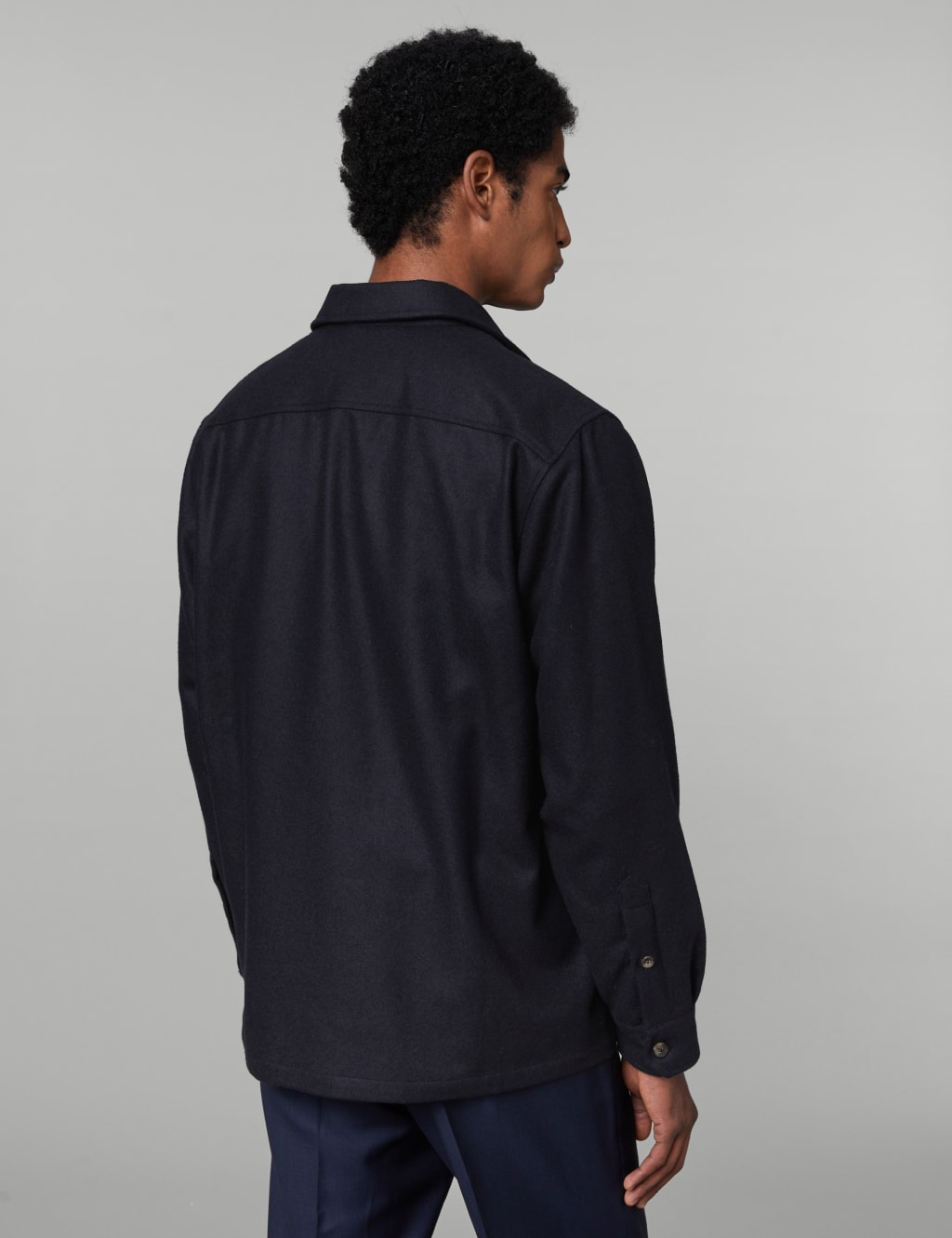 Relaxed Fit Italian Wool Rich Overshirt image 5