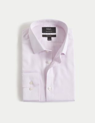 Regular Fit Non Iron Pure Cotton Textured Shirt