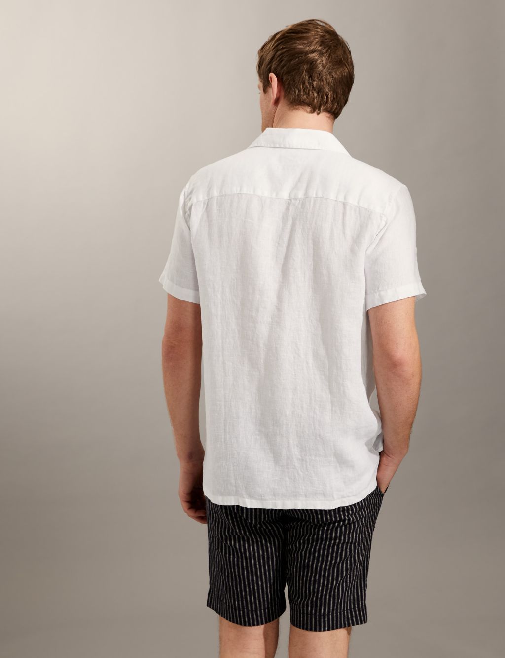 Pure Linen Cuban Collar Shirt image 5