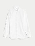 Camisa texturizada de ajuste estándar 100% algodón