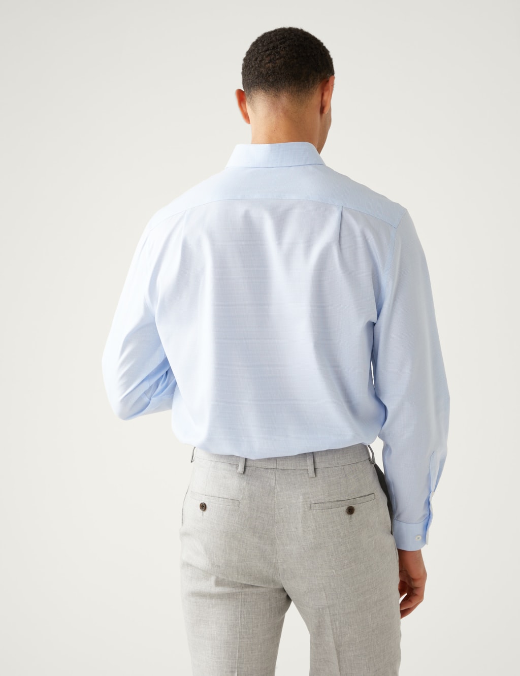 Regular Fit Non Iron Pure Cotton Check Shirt image 4
