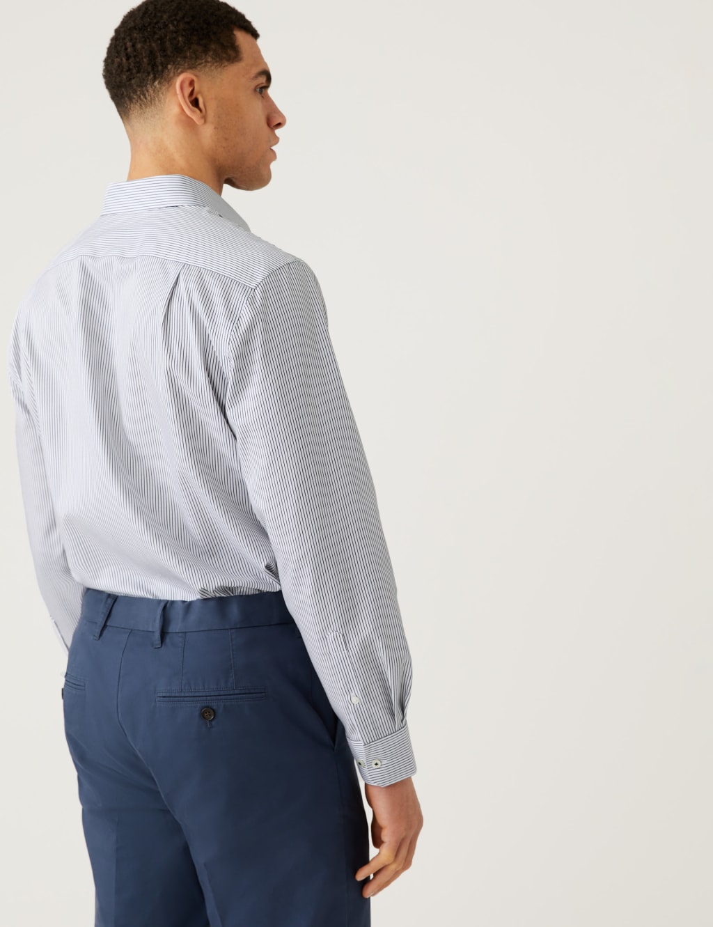 Regular Fit Non Iron Pure Cotton Striped Shirt image 4