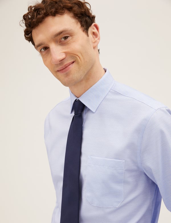 Regular Fit Textured Non-Iron Shirt