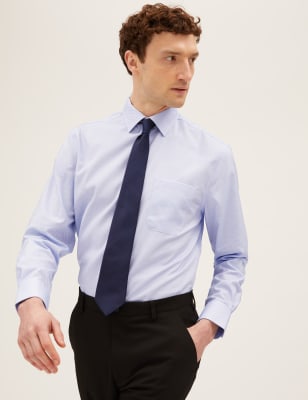 

Mens M&S Collection Regular Fit Pure Cotton Regular - Blue, Blue