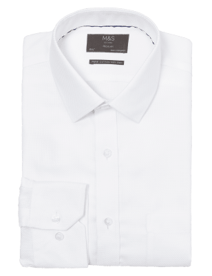 

Mens M&S Collection Normal geschnitten, aus reiner Baumwolle - White, White
