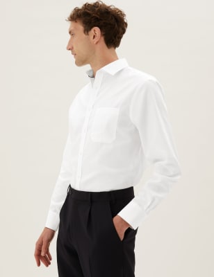 Chemise coupe standard 100&nbsp;% coton &agrave; rayures, sans repassage