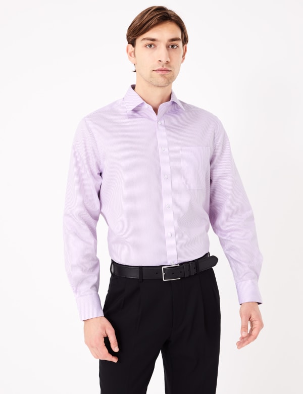 Regular Fit Striped Non-Iron Shirt