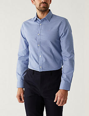 Ex m&s homme bleu ciel en Pur Coton Coupe Standard bureau d'affaires Shirt 