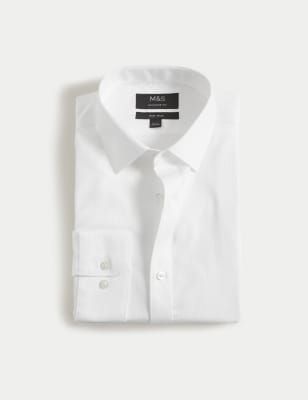 Regular Fit Non Iron Pure Cotton Sateen Shirt - BG