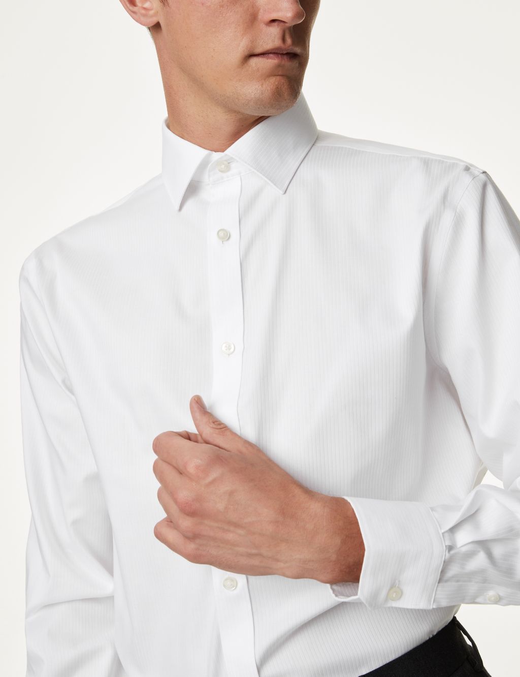 Regular Fit Pure Cotton Non Iron Striped Shirt image 2