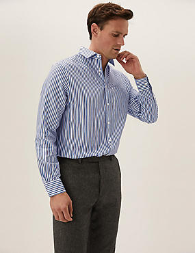Regular Fit Pure Cotton Stripe Non iron shirts