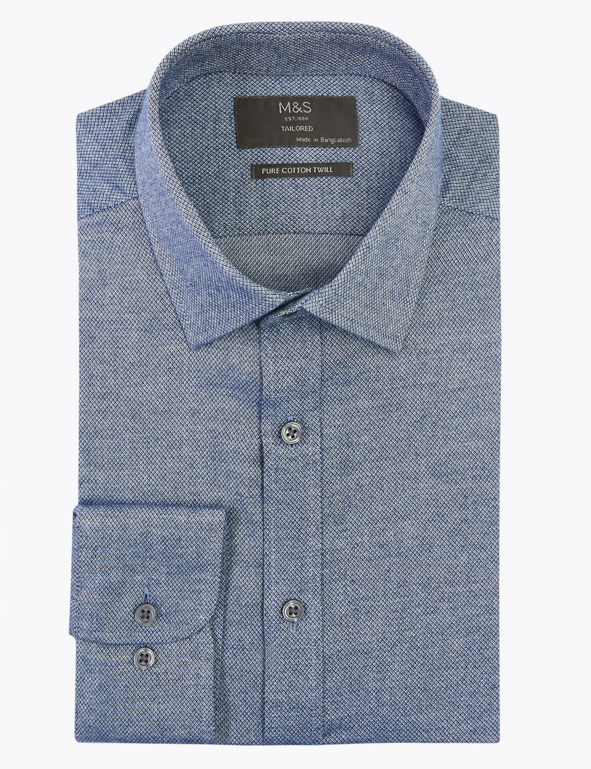 Pure Cotton Twill Tailored Fit Shirt