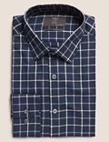 Tailored Fit Pure Cotton Twill Check Shirt