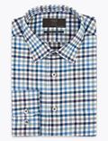 Regular Fit Brushed Cotton Checked Shirt